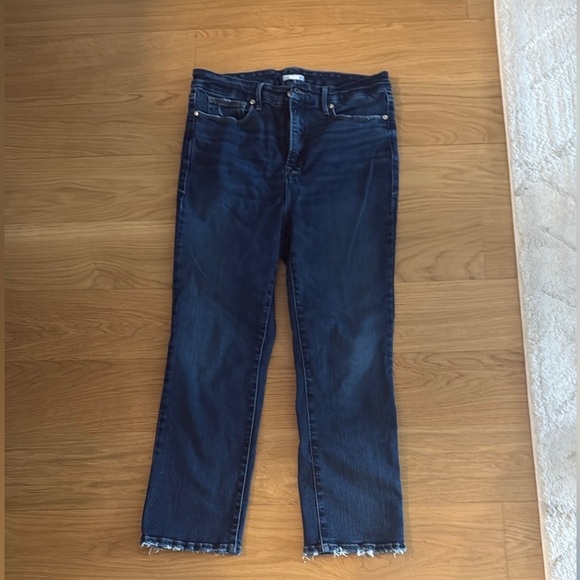 Good American Dark Blue Ankle Jeans - Picture 1 of 3
